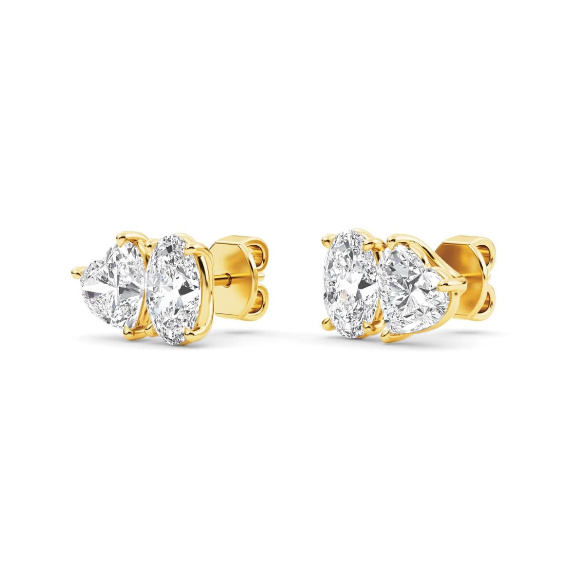 14K Yellow Gold Lab Grown Diamond EARRINGS 2.77 ctw SJPSE210107OVHT-3.00CT
