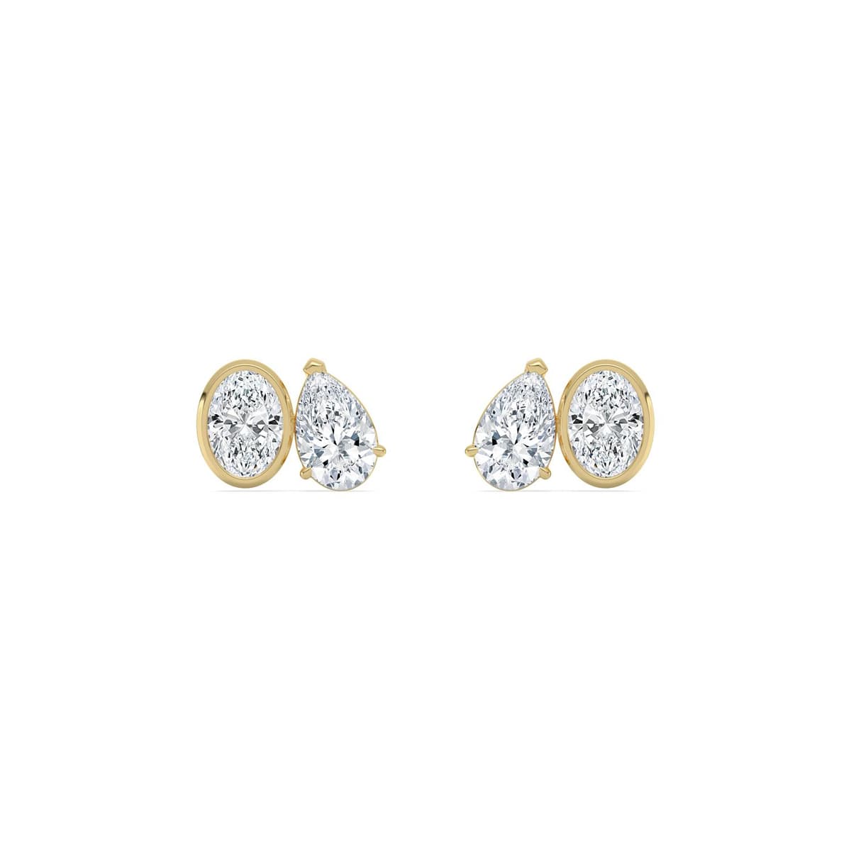14K Yellow Gold Lab Grown Diamond EARRINGS 2.91 ctw SJPSE210109OVPE-3.00CT