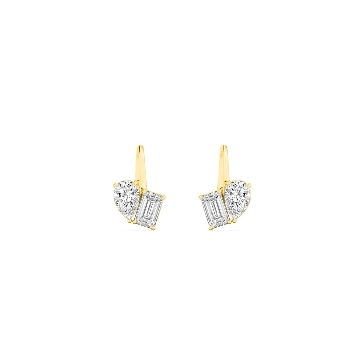 14K Yellow Gold Lab Grown Diamond EARRINGS 1.55 ctw SJPSE210124-1.50CT
