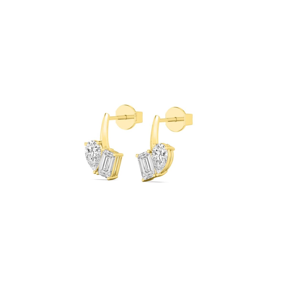 14K Yellow Gold Lab Grown Diamond EARRINGS 1.55 ctw SJPSE210124-1.50CT