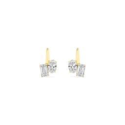 14K Yellow Gold Lab Grown Diamond Earrings 1.46 ctw SJPSE210129-1.50CT