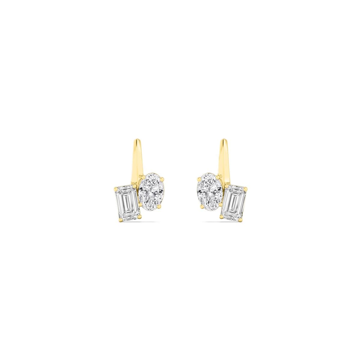 14K Yellow Gold Lab Grown Diamond Earrings 1.46 ctw SJPSE210129-1.50CT