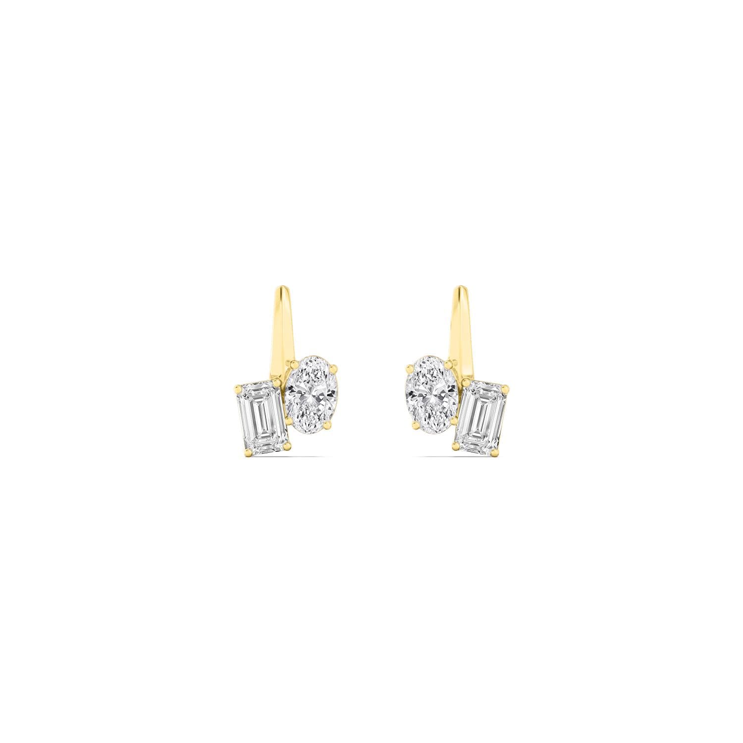14K Yellow Gold Lab Grown Diamond Earrings 1.46 ctw SJPSE210129-1.50CT