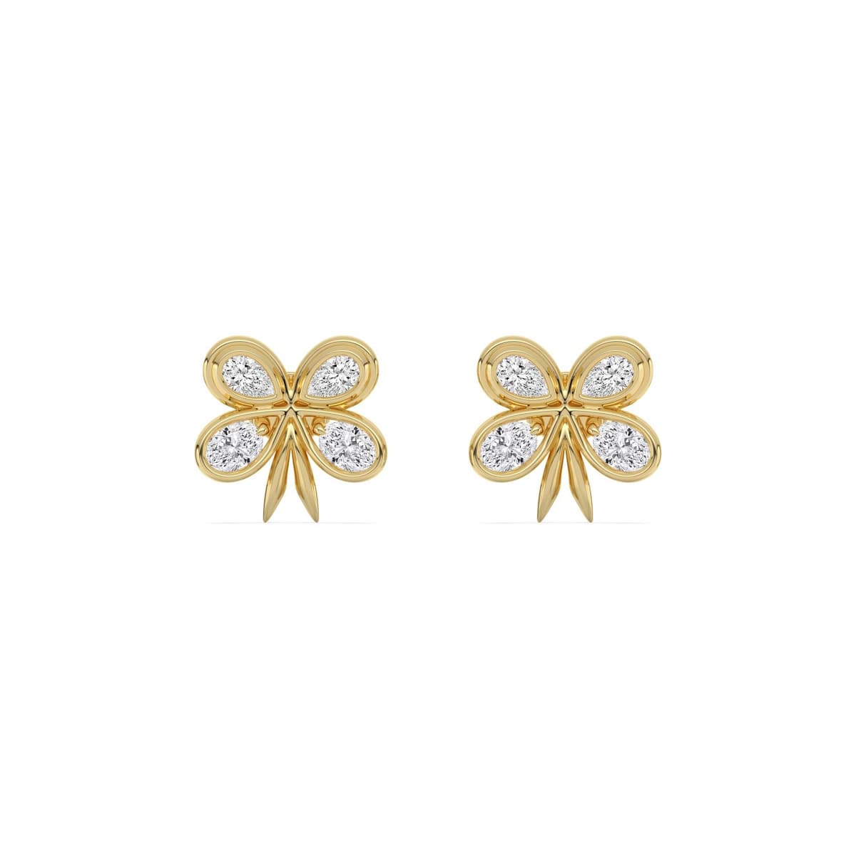 14K Yellow Gold Lab Grown Diamond EARRINGS 1.02 ctw SJPSE210147-1.00CT