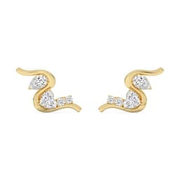 14K Yellow Gold Lab Grown Diamond earrings 2.10 ctw SJPSE210212HTPE-2.00CT