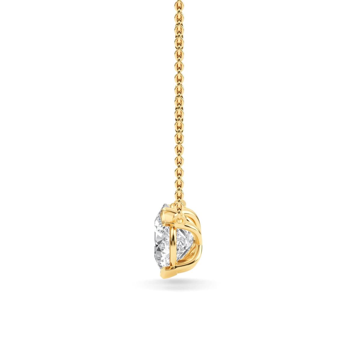 14K Yellow Gold Lab Grown Diamond PENDENT SET 3.00 ctw SJPSP210113CURD-3.00CT