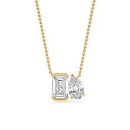 14K Yellow Gold Lab Grown Diamond PENDENT SET 3.04 ctw SJPSP210114EMPE-3.00CT
