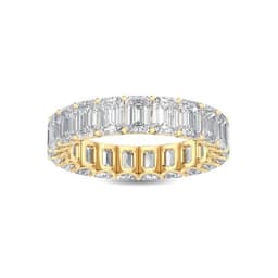 14K Yellow Gold 5 ct. tw. Emerald Cut Lab Grown Diamond Eternity Band SJR56076C