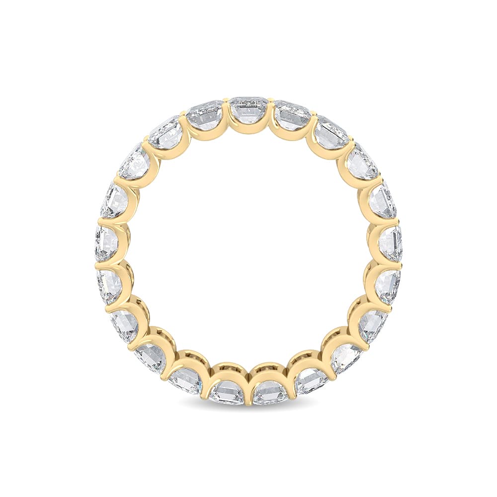 14K Yellow Gold 5 ct. tw. Emerald Cut Lab Grown Diamond Eternity Band SJR56076C