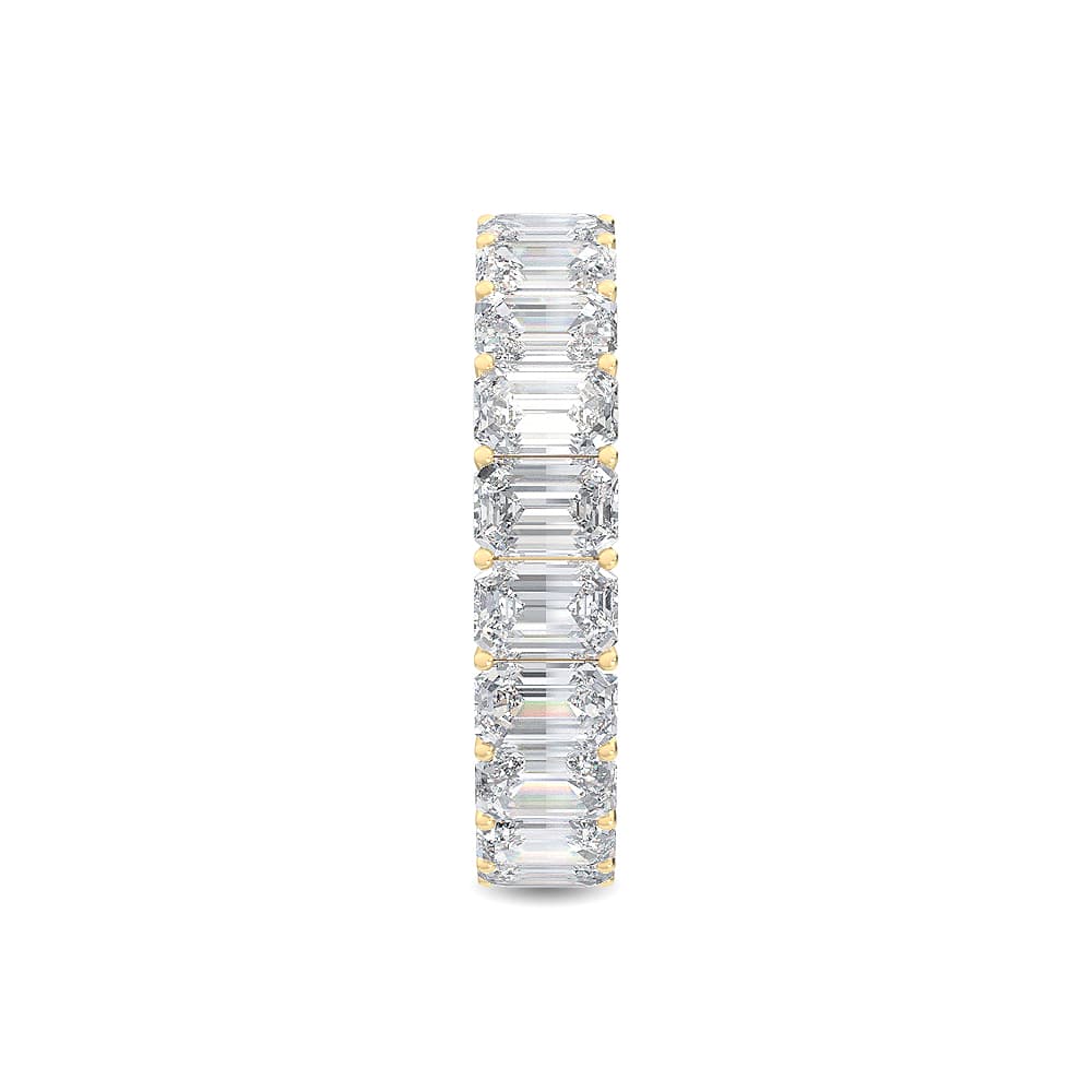 14K Yellow Gold 5 ct. tw. Emerald Cut Lab Grown Diamond Eternity Band SJR56076C