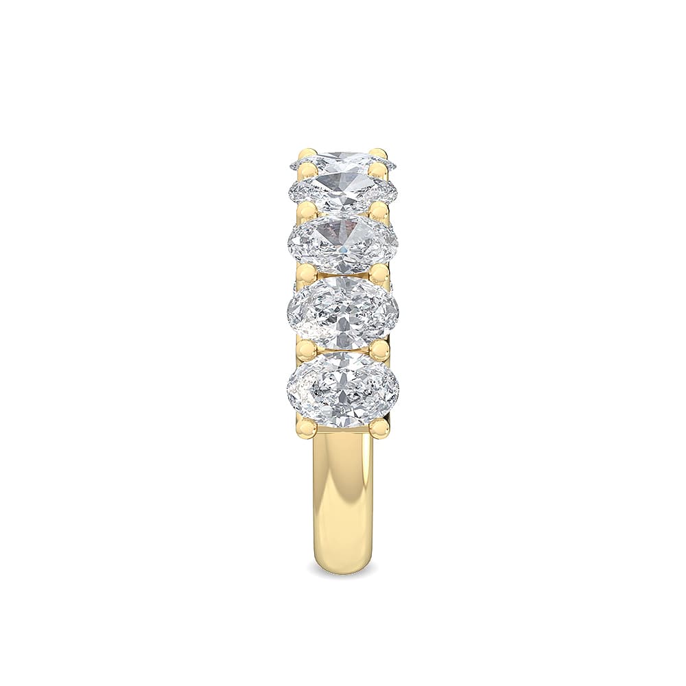 14K Yellow Gold Oval Cut 3.46 ct. tw. Lab Grown Diamond Stackable Ring SJR56609-3.50CT