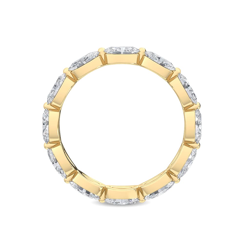 14K Yellow Gold 2.15 ct. tw. Oval Cut Lab Grown Diamond Eternity Band SJR56683OV-2.00CTB