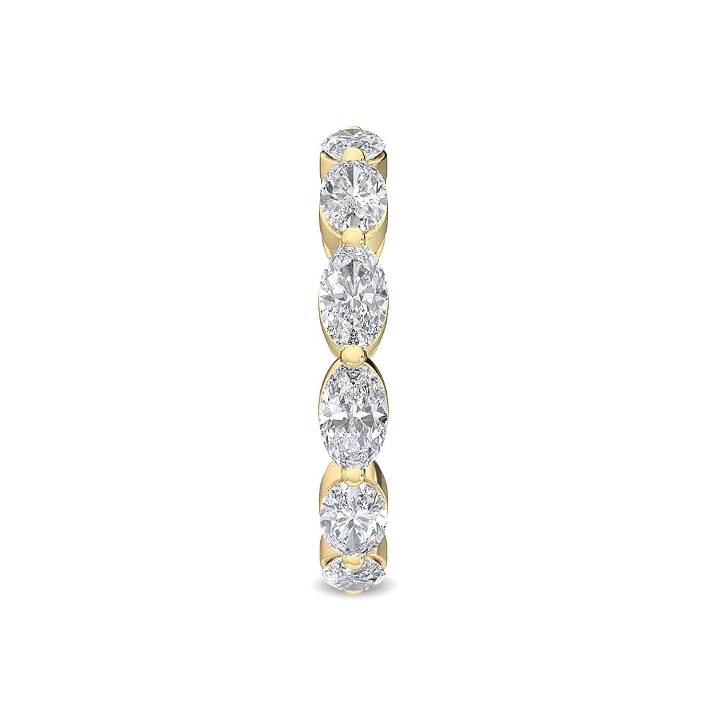 14K Yellow Gold 2.15 ct. tw. Oval Cut Lab Grown Diamond Eternity Band SJR56683OV-2.00CTB