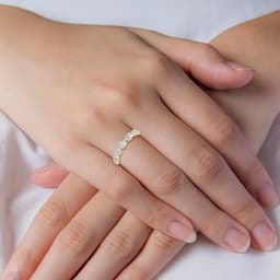 14K Yellow Gold 2.15 ct. tw. Oval Cut Lab Grown Diamond Eternity Band SJR56683OV-2.00CTB