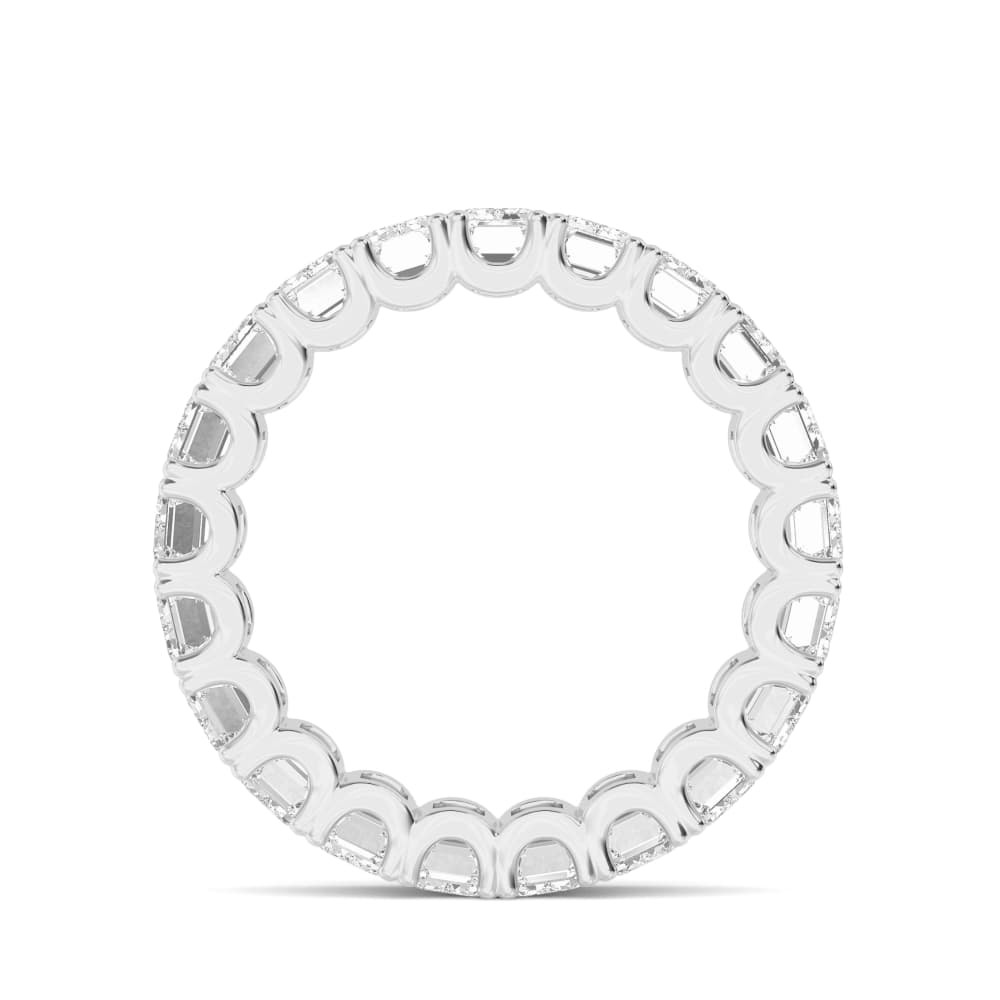 14K White Gold 6.30 ct. tw. Emerald Cut Lab Grown Diamond Eternity Band SJR59602