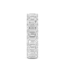 14K White Gold 6.30 ct. tw. Emerald Cut Lab Grown Diamond Eternity Band SJR59602
