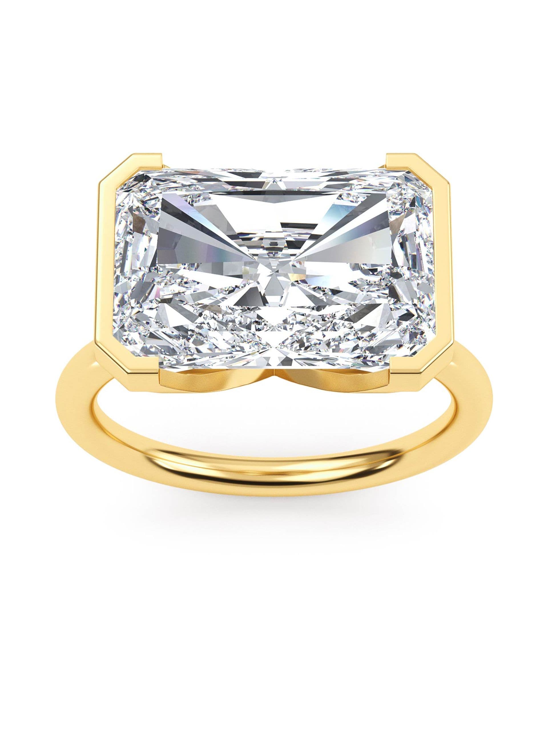 14K Yellow Gold Lab Grown Diamond Engagement Ring 5.51 ctw SJR59667RDT-5.50CT