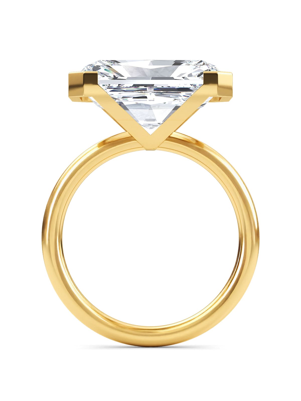 14K Yellow Gold Lab Grown Diamond Engagement Ring 5.51 ctw SJR59667RDT-5.50CT