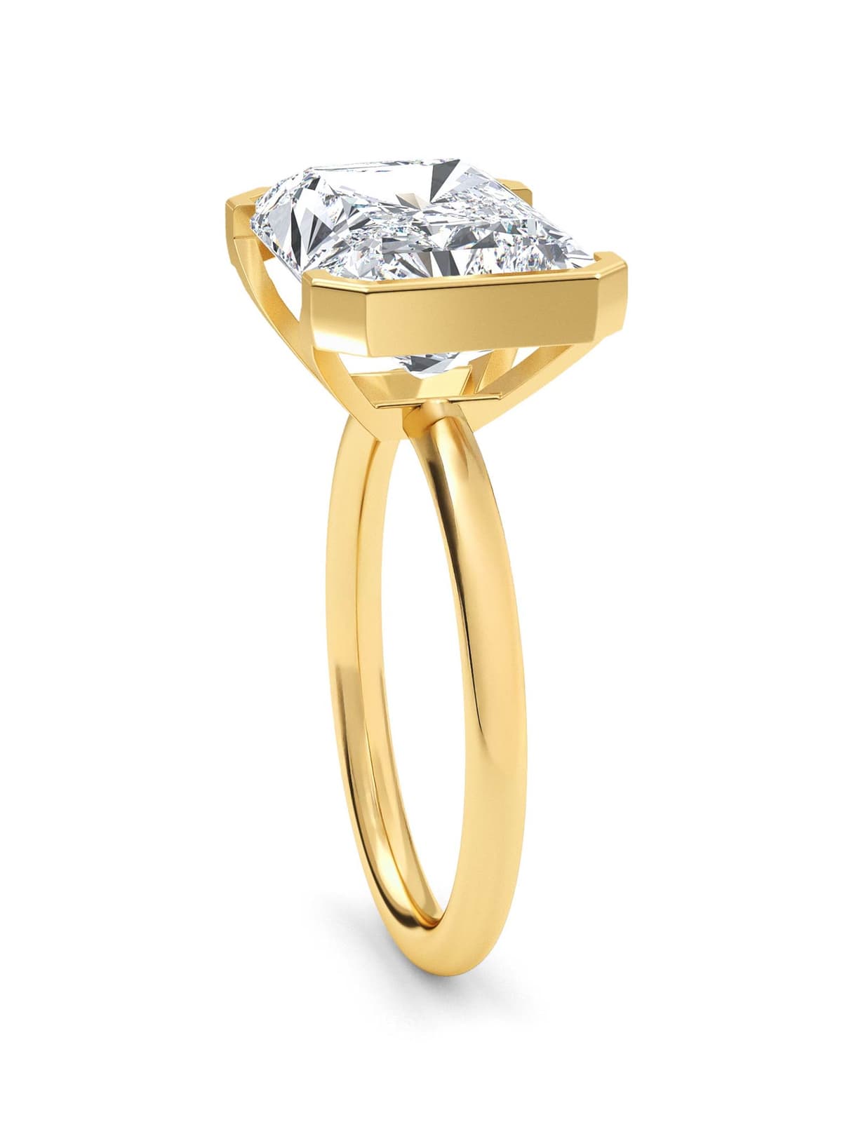 14K Yellow Gold Lab Grown Diamond Engagement Ring 5.51 ctw SJR59667RDT-5.50CT