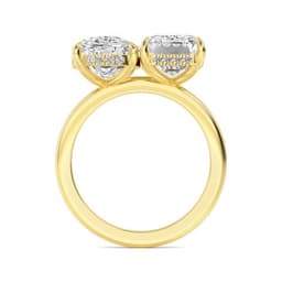 14K Yellow Gold Lab Grown Diamond Engagement Ring 4.15 ctw SJR59734CUEMHH-4.00CT