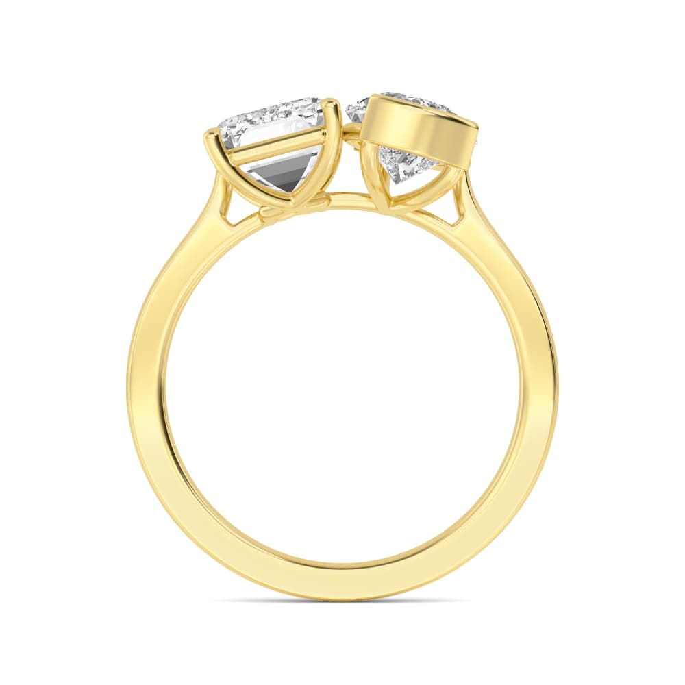 14K Yellow Gold Lab Grown Diamond Toi Et Moi Rings 5.25 ctw SJR60347EMPE-5.25CT