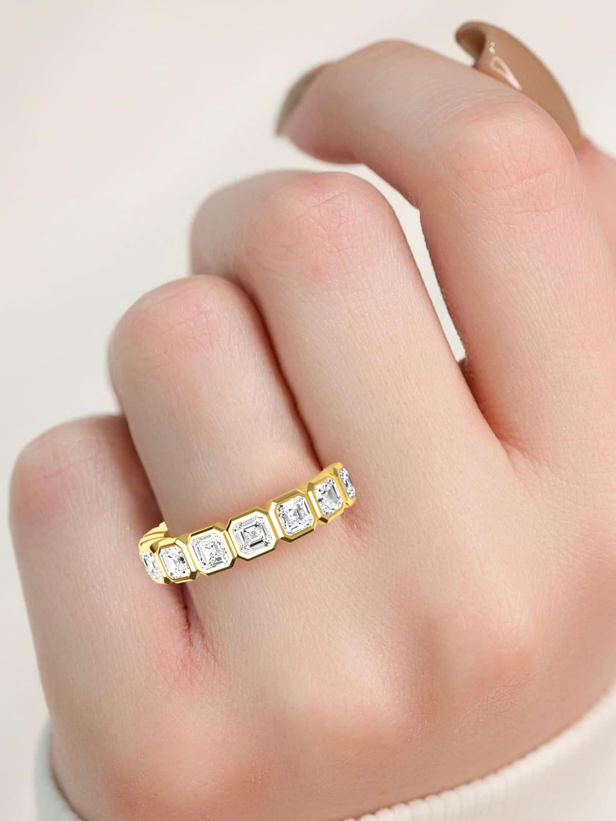 14K Yellow Gold Lab Grown Diamond Wedding Bands 3.84 ctw SJR60534ASS-3.83CT