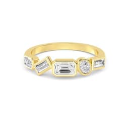 14K Yellow Gold Lab Grown Diamond Rings SJR60639MS-0.75CT