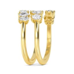 14K Yellow Gold Lab Grown Diamond Rings SJR60681MS-1.38CT