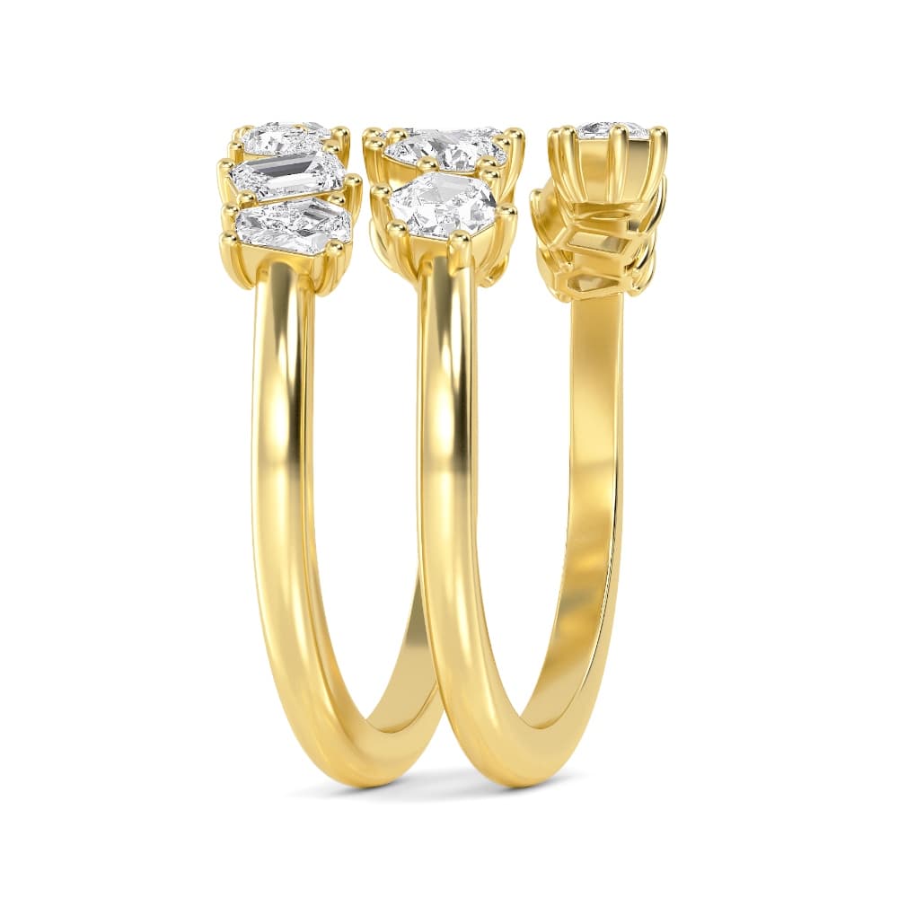 14K Yellow Gold Lab Grown Diamond Rings SJR60681MS-1.38CT