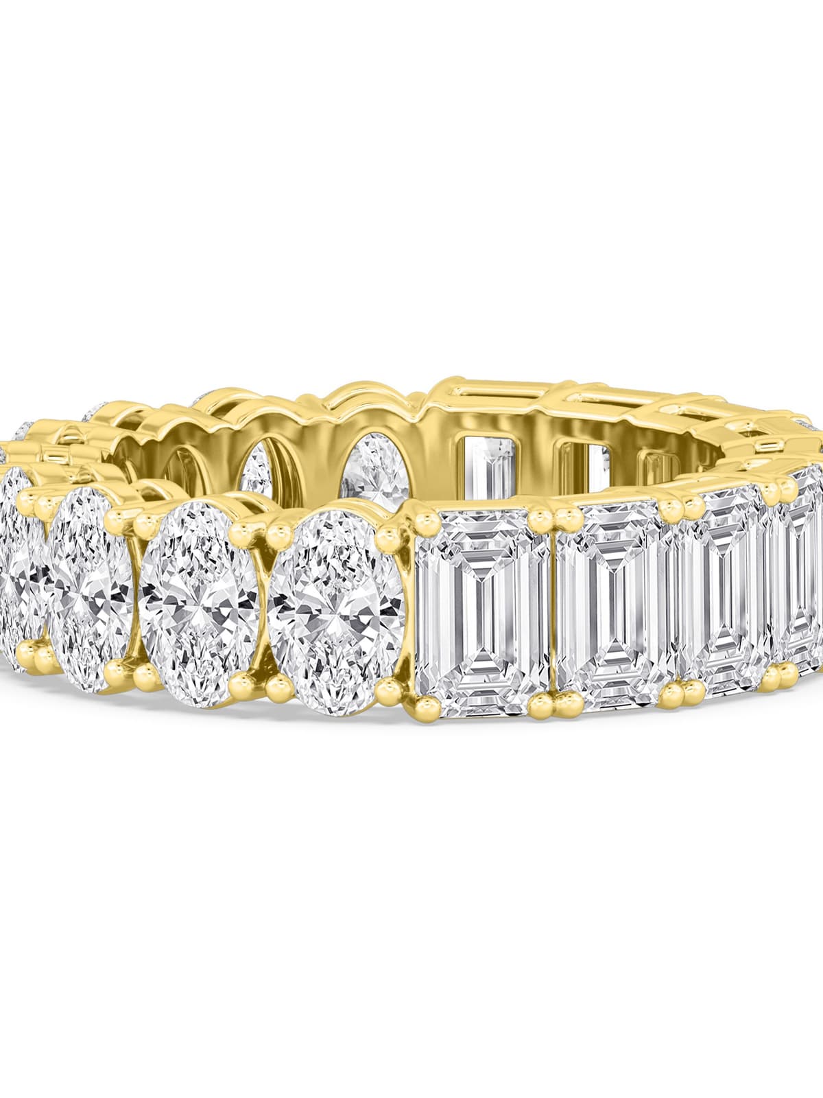14K Yellow Gold Lab Grown Diamond WEDDING BANDS 7.65 ctw SJR60841EMOV-7.68CT