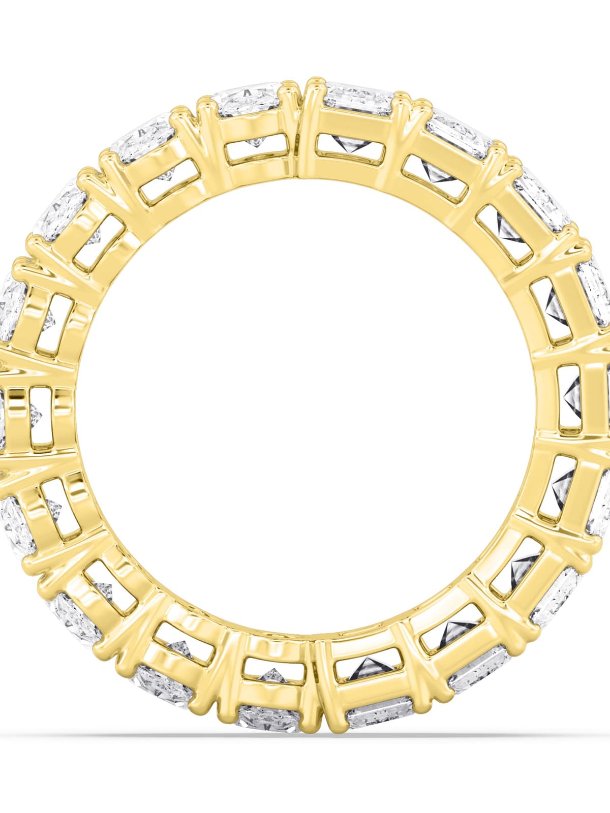 14K Yellow Gold Lab Grown Diamond WEDDING BANDS 7.65 ctw SJR60841EMOV-7.68CT