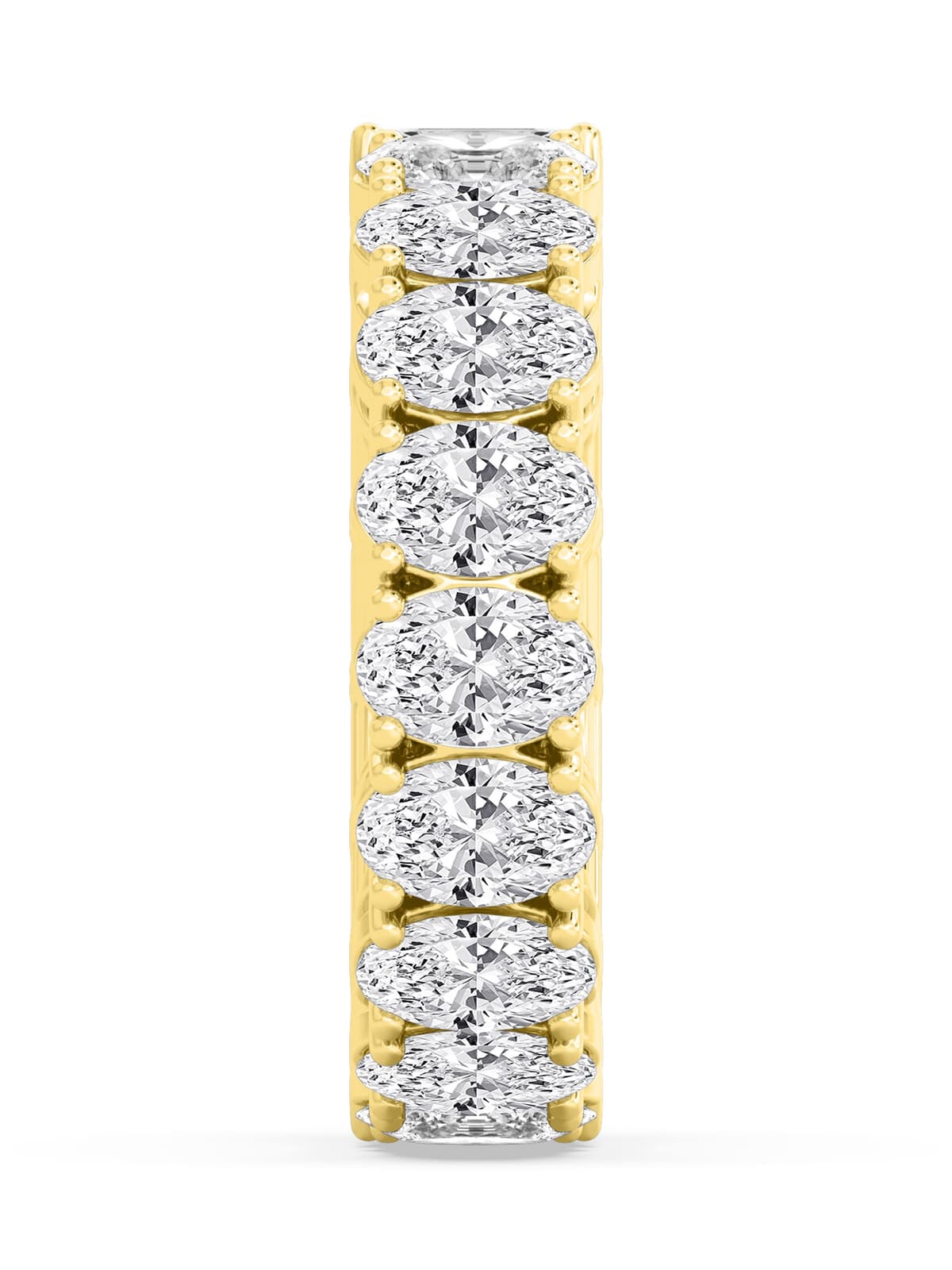 14K Yellow Gold Lab Grown Diamond WEDDING BANDS 7.65 ctw SJR60841EMOV-7.68CT