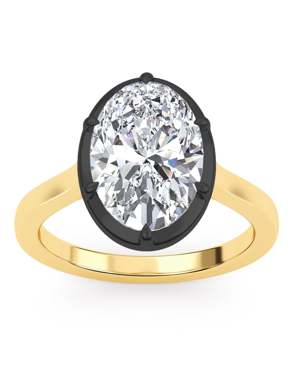 14K Yellow Gold Lab Grown Diamond Engagement  4.00 ctw SJR60968OV-4.00CT