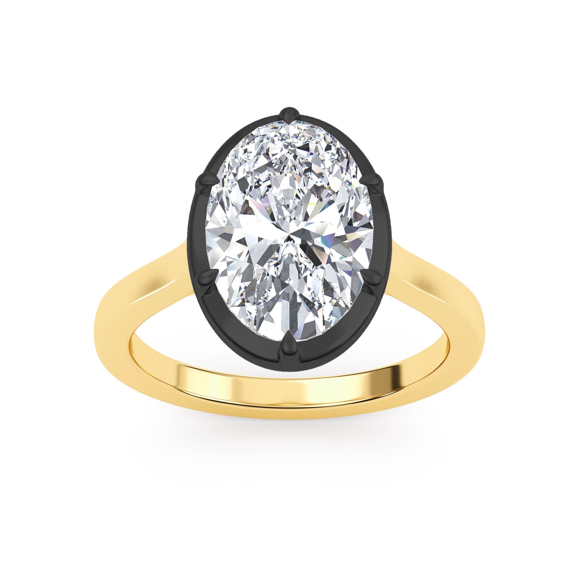 14K Yellow Gold Lab Grown Diamond Engagement  4.00 ctw SJR60968OV-4.00CT
