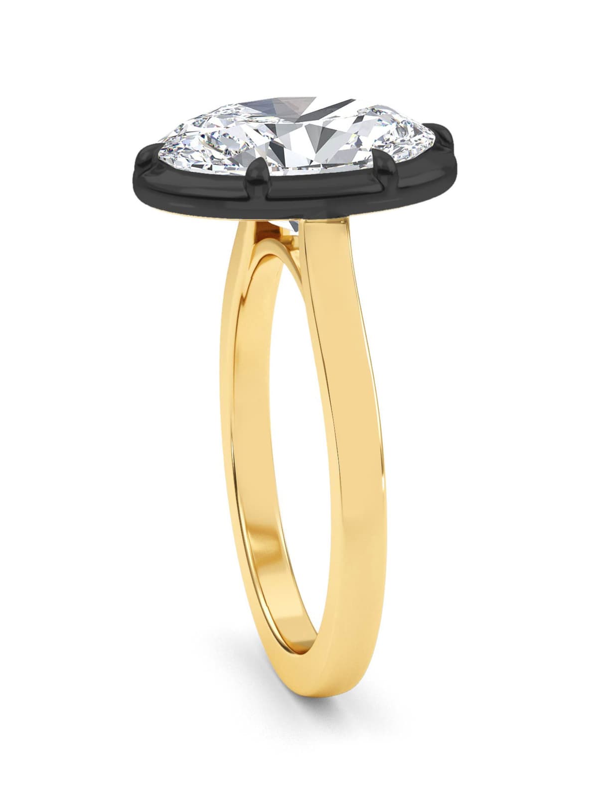 14K Yellow Gold Lab Grown Diamond Engagement  4.00 ctw SJR60968OV-4.00CT