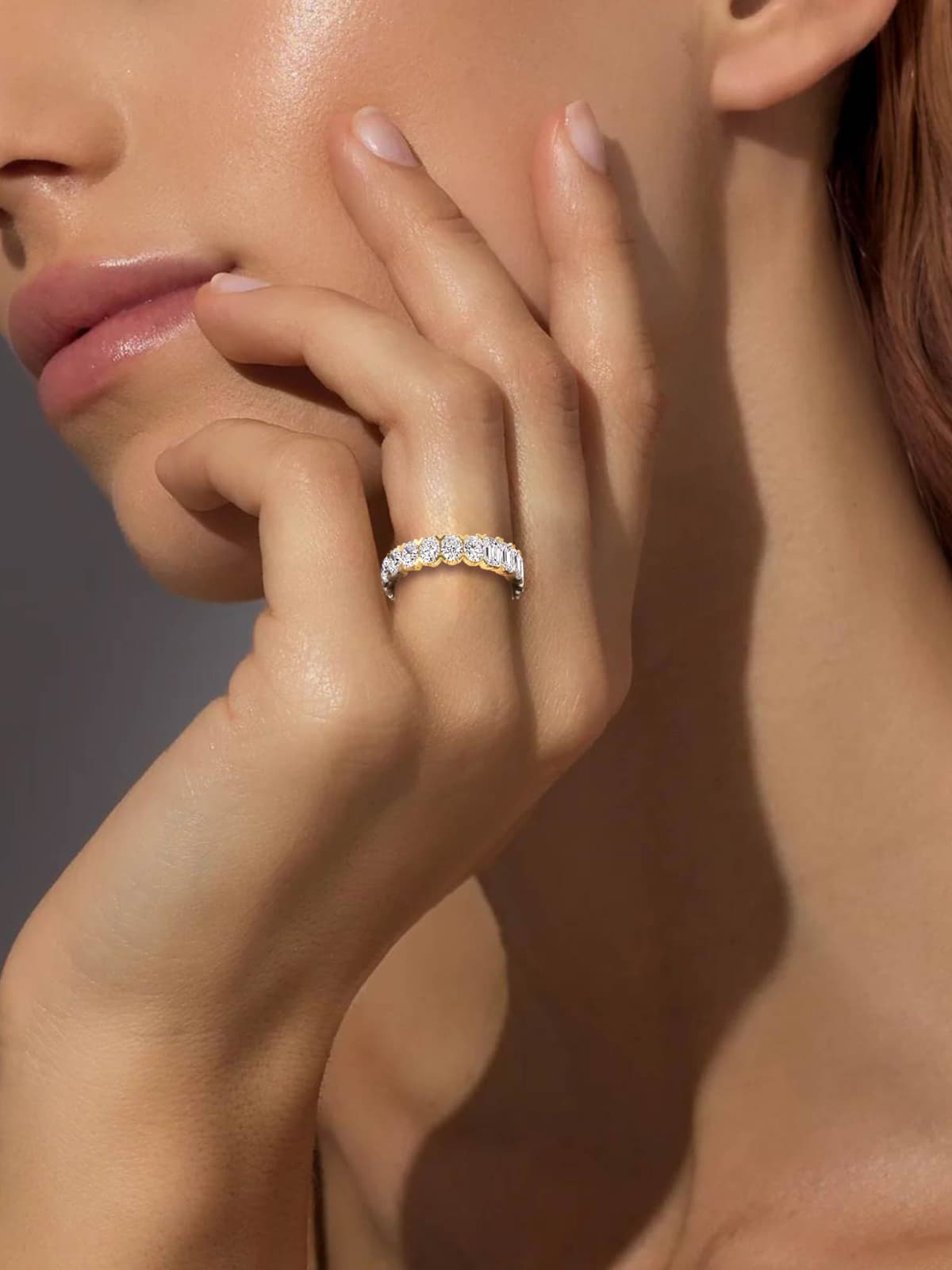 14K Yellow Gold Lab Grown Diamond Wedding Rings 3.79 ctw SJR61037-3.83CTB