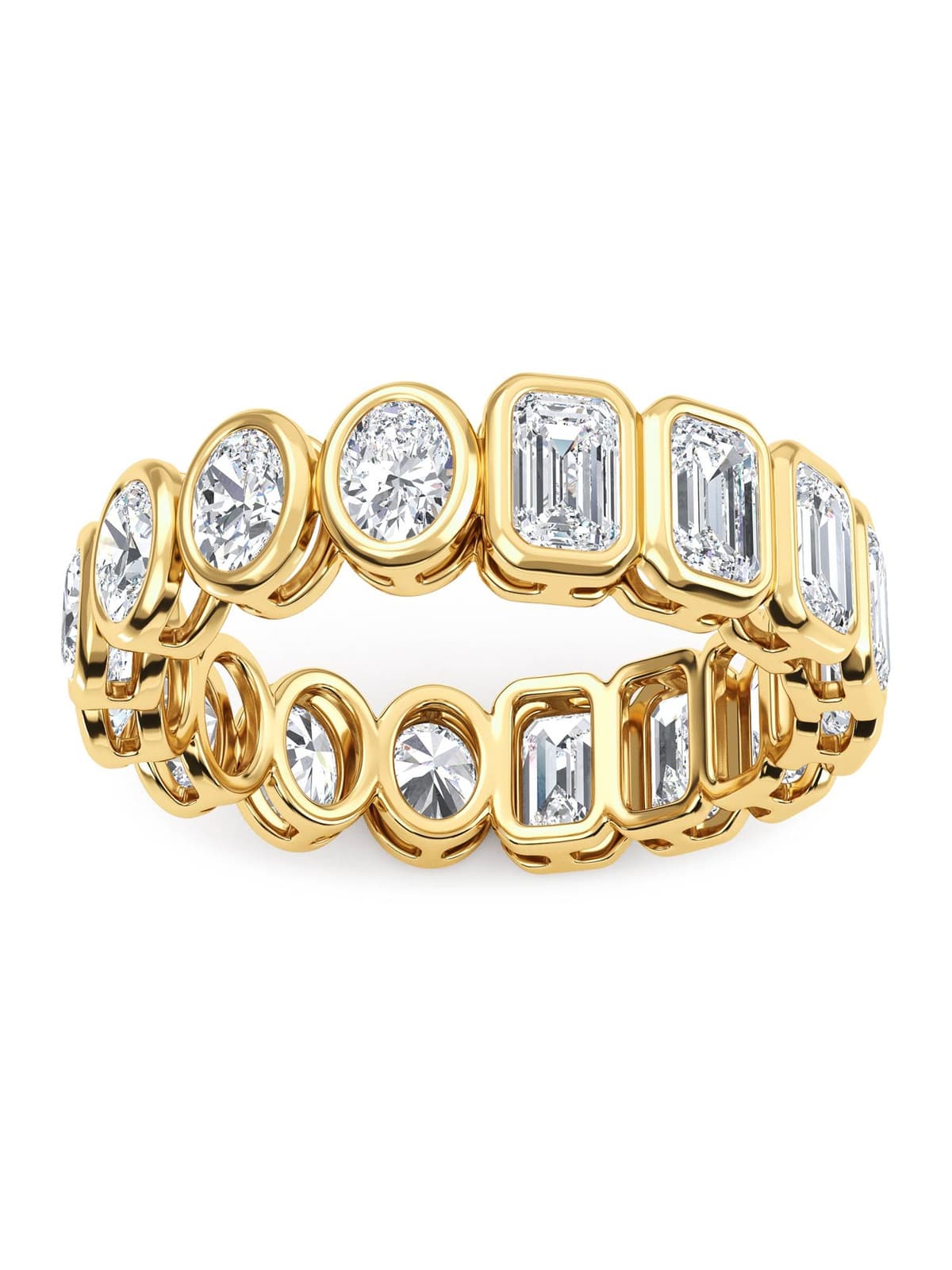 14K Yellow Gold Lab Grown Diamond Wedding Rings 2.99 ctw SJR61038-2.88CTB