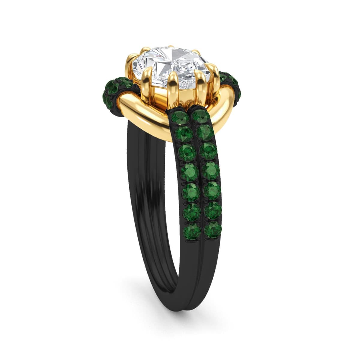 14K Yellow Gold Lab Grown Diamond RING 2.52 ctw SJR61423OV-2.00CT