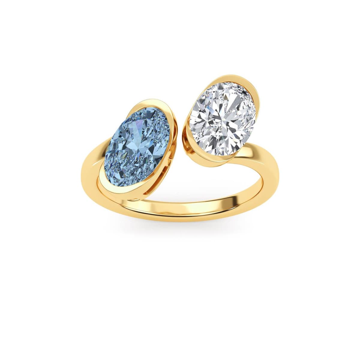 14K Yellow Gold Lab Grown Diamond RING 2.48 ctw SJR61477OV-2.50CT