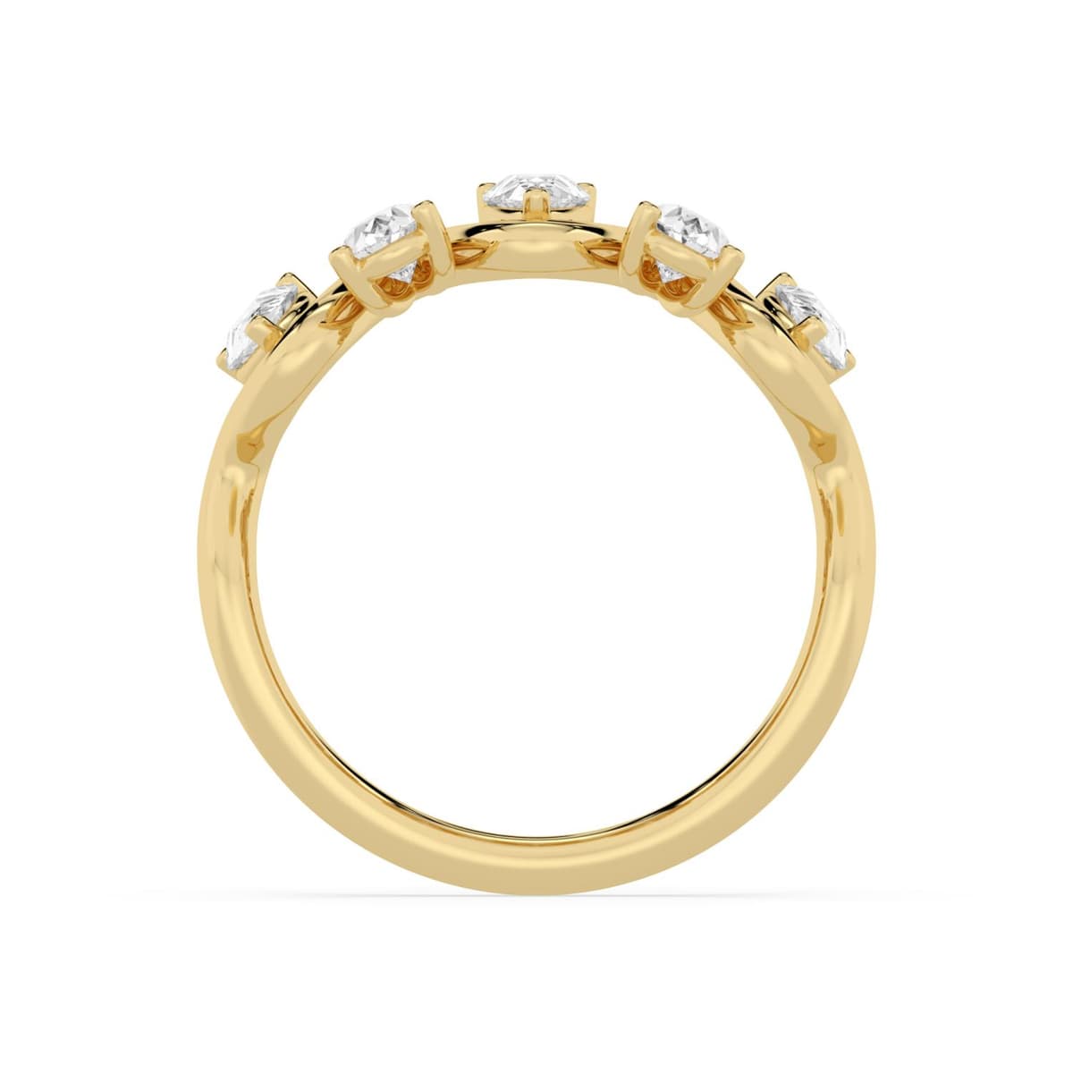 14K Yellow Gold Lab Grown Diamond RING 1.17 ctw SJR62294PE-1.10CT