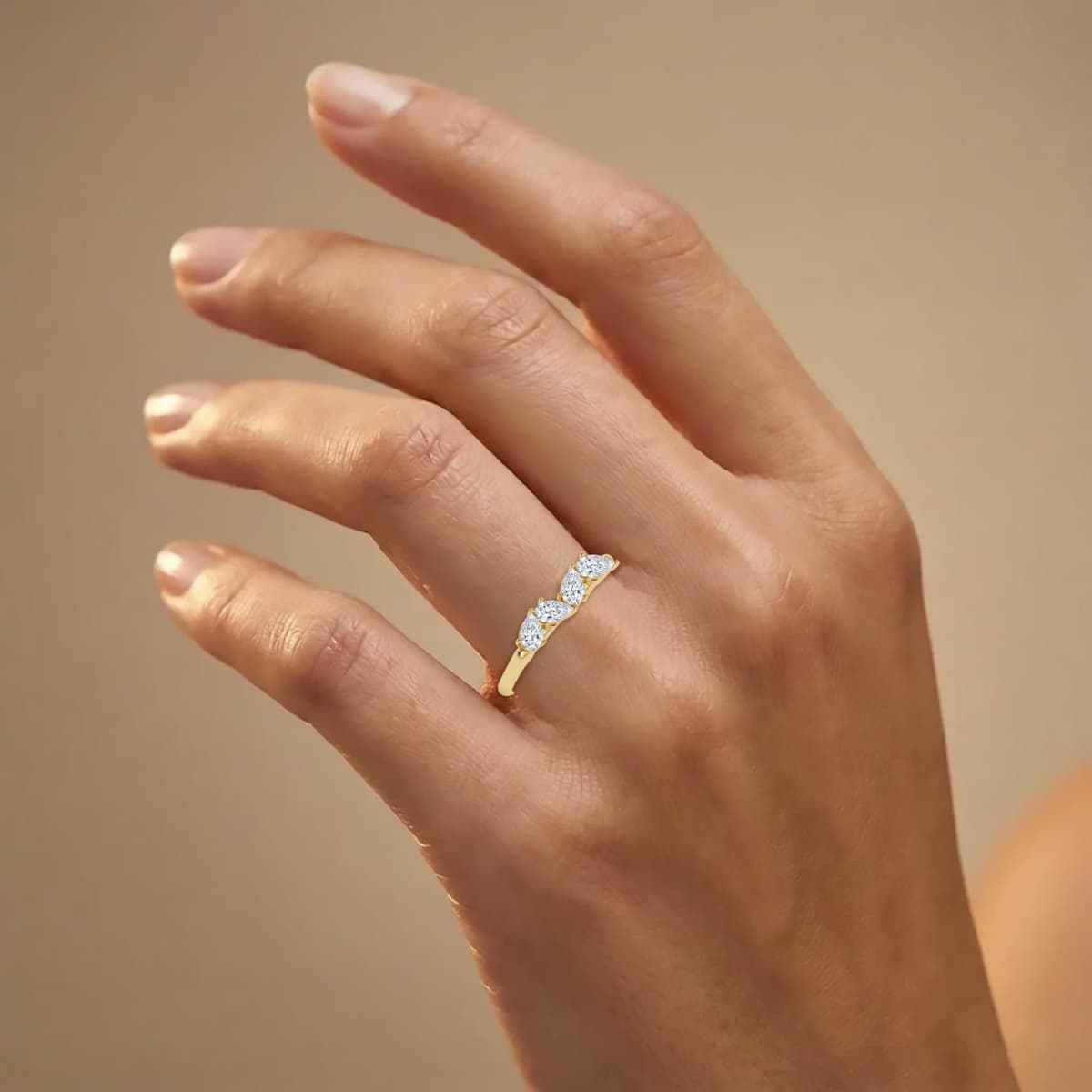14K Yellow Gold Lab Grown Diamond RING 0.72 ctw SJR62328PE-0.68CT