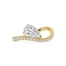 14K Yellow Gold Lab Grown Diamond ENGAGEMENT RINGS 1.27 ctw SJR62414PE-1.00CT