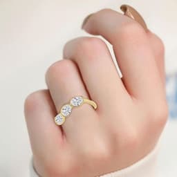 14K Yellow Gold Lab Grown Diamond RING 1.60 ctw SJR62420OV-1.63CT