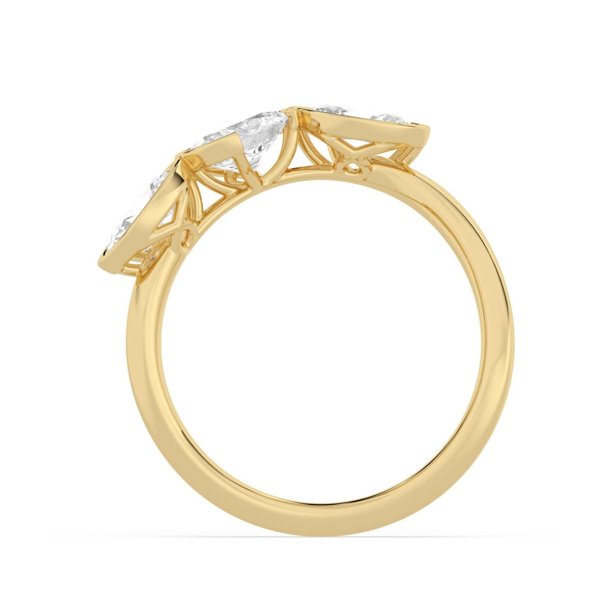 14K Yellow Gold Lab Grown Diamond RING 1.60 ctw SJR62420OV-1.63CT