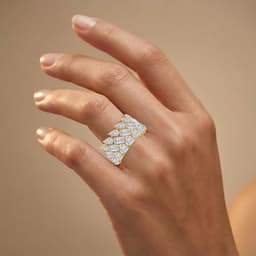 14K Yellow Gold Lab Grown Diamond RING 6.43 ctw SJR62446-6.20CT