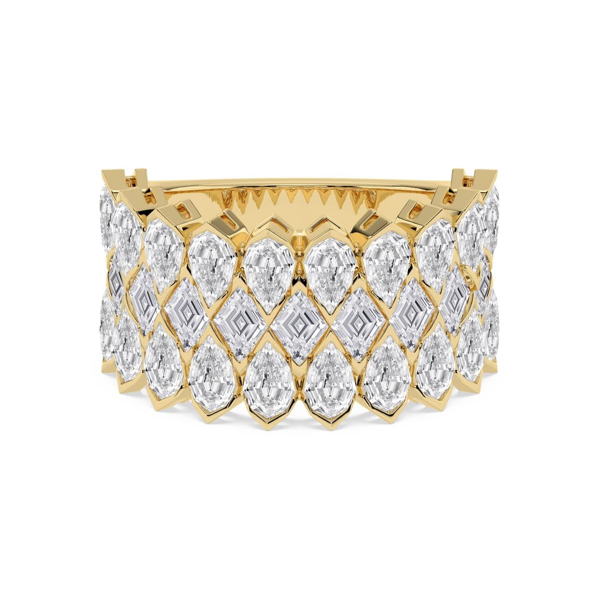 14K Yellow Gold Lab Grown Diamond RING 4.11 ctw SJR62447-4.00CT