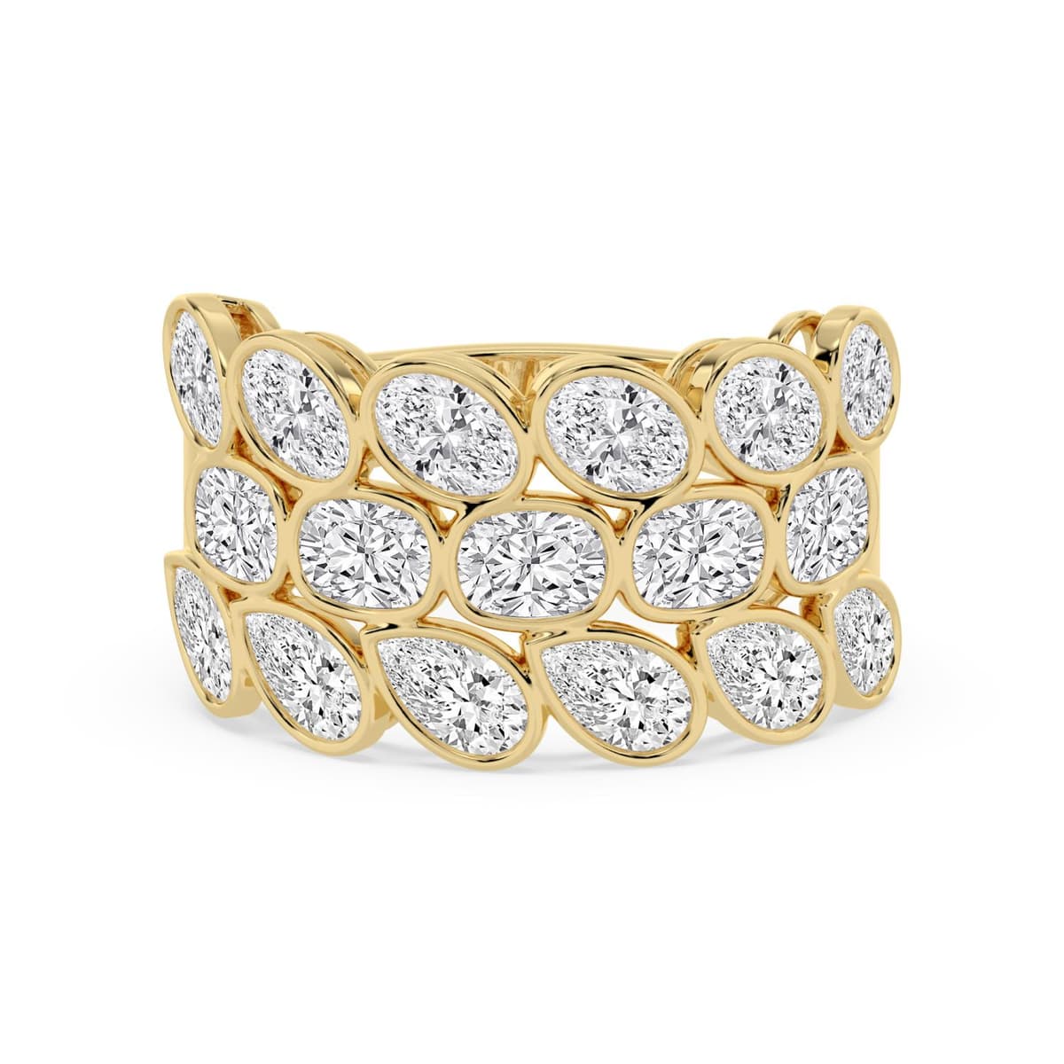 14K Yellow Gold Lab Grown Diamond RING 4.62 ctw SJR62449-4.38CT