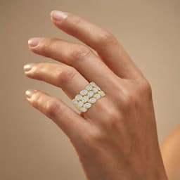 14K Yellow Gold Lab Grown Diamond RING 4.62 ctw SJR62449-4.38CT