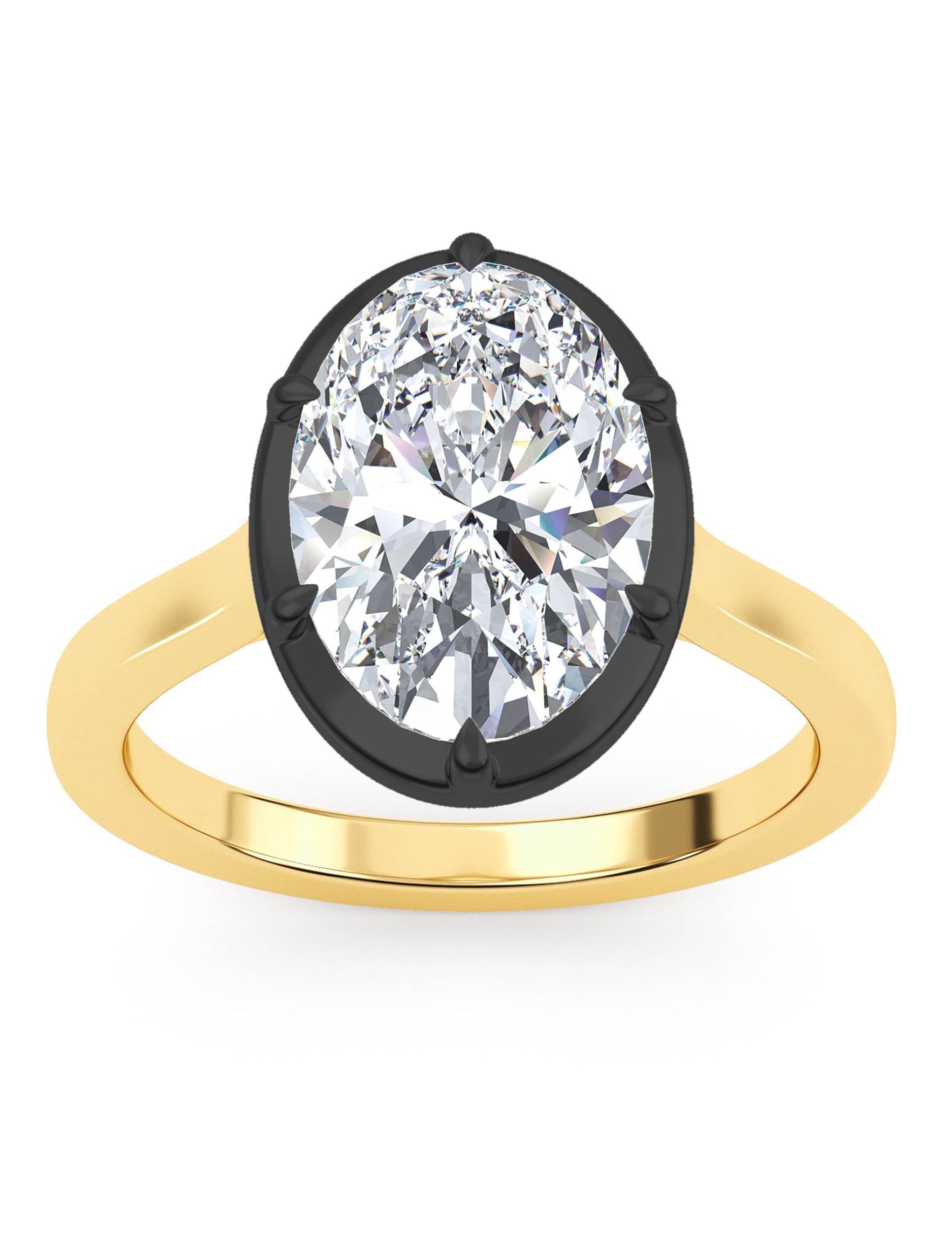 14K Yellow Gold Lab Grown Diamond Engagement 4.00 ctw SJR60968OV-4.00CT